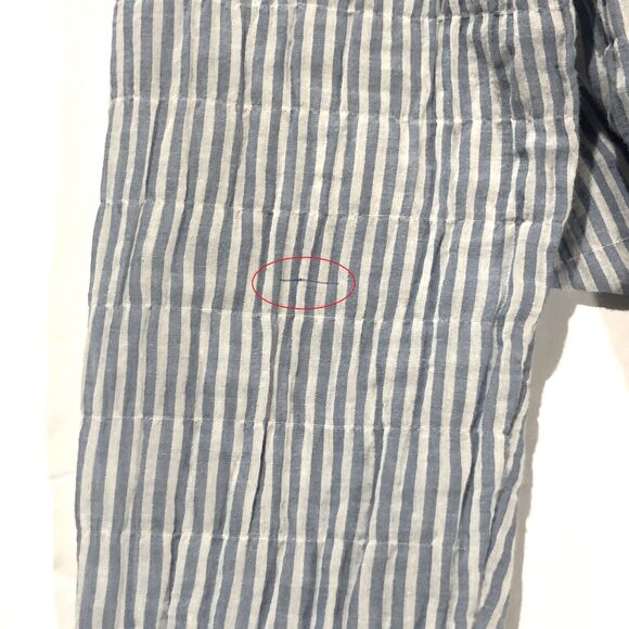 Free People Party in The Back Striped Sheer Floral Shirt Blouse Top Button Sz M - Picture 9 of 10